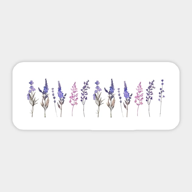 Lavender flower mug Sticker by Artful Wear